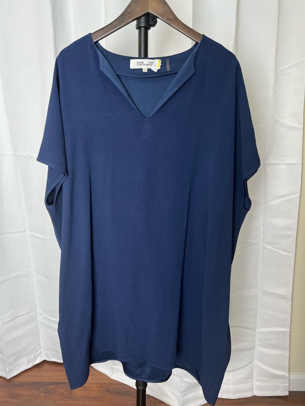 Diane von Furstenberg Navy Caftan Dress - Size L